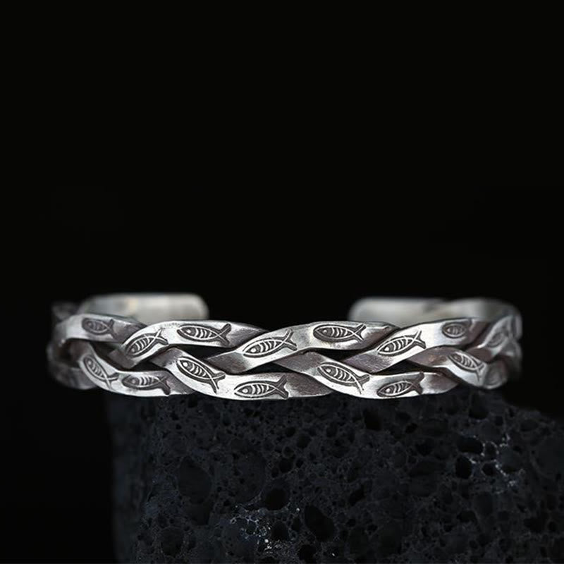 Verstellbares Kupfer-Koi-Fisch-Armband für Glück und Wohlstand