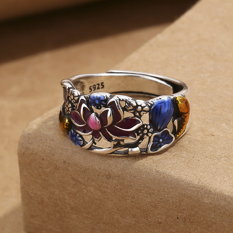 Verstellbarer Kupferring mit Koi-Fisch für Glück und Reichtum