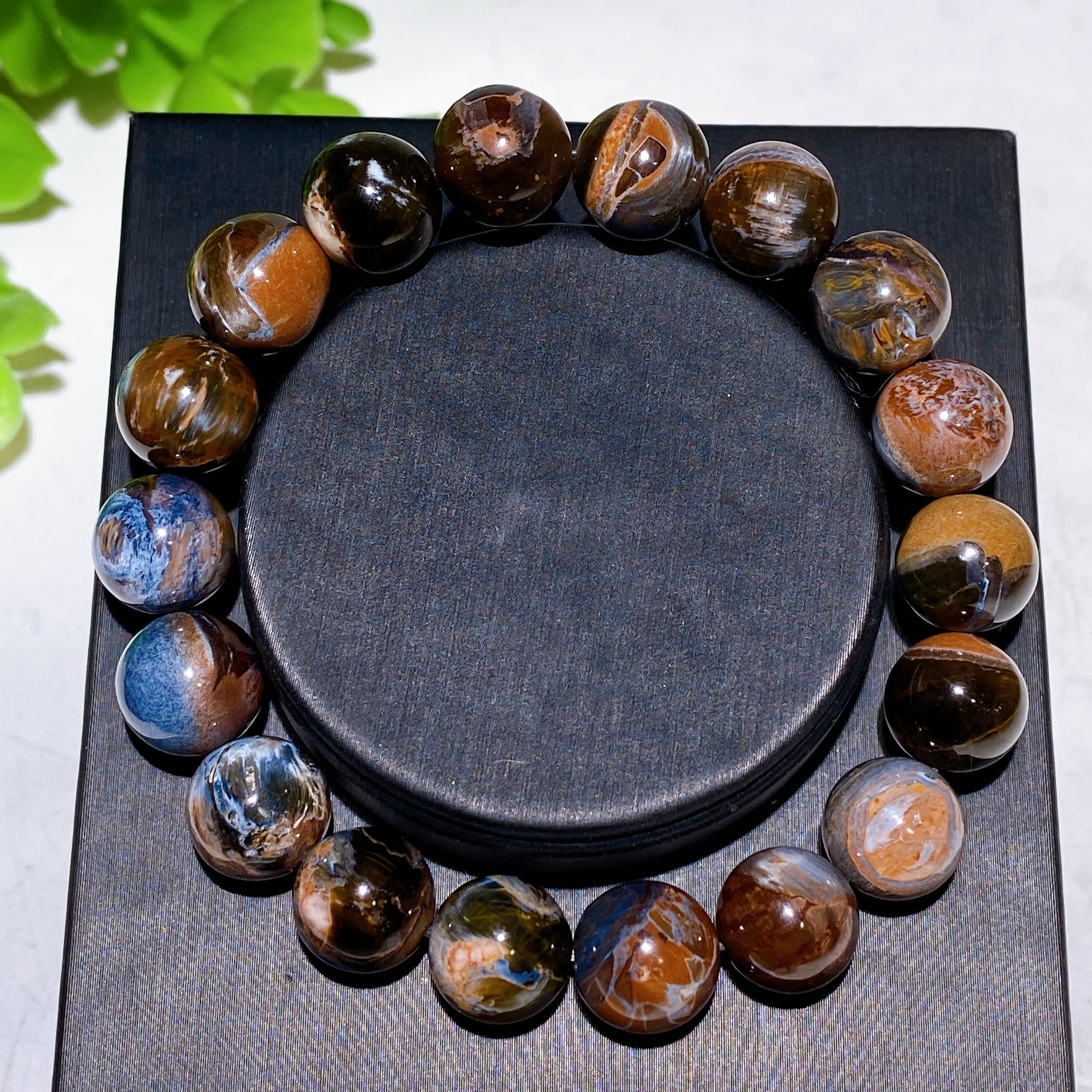 Verstellbares Kristallheilarmband mit natürlichen Edelsteinen