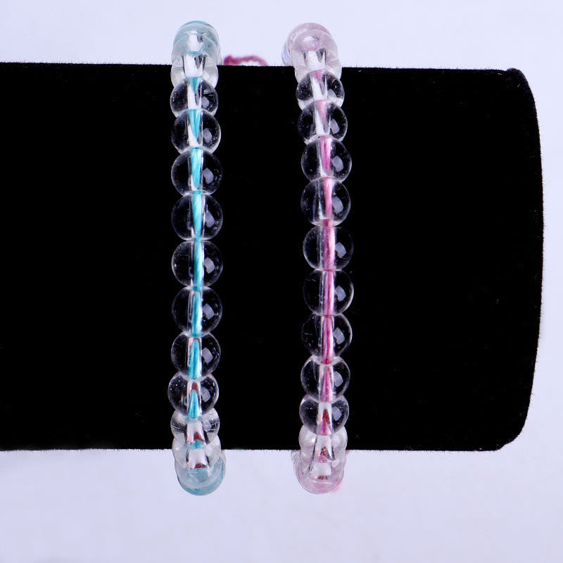 Verstellbares handgefertigtes spirituelles Glasperlenarmband
