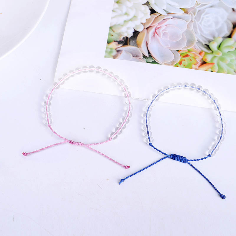Verstellbares handgefertigtes spirituelles Glasperlenarmband