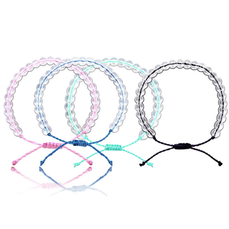 Verstellbares handgefertigtes spirituelles Glasperlenarmband
