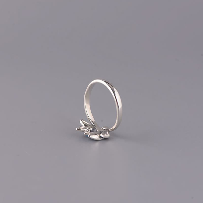 Verstellbarer Lotusring aus 925er Sterlingsilber für Neuanfänge