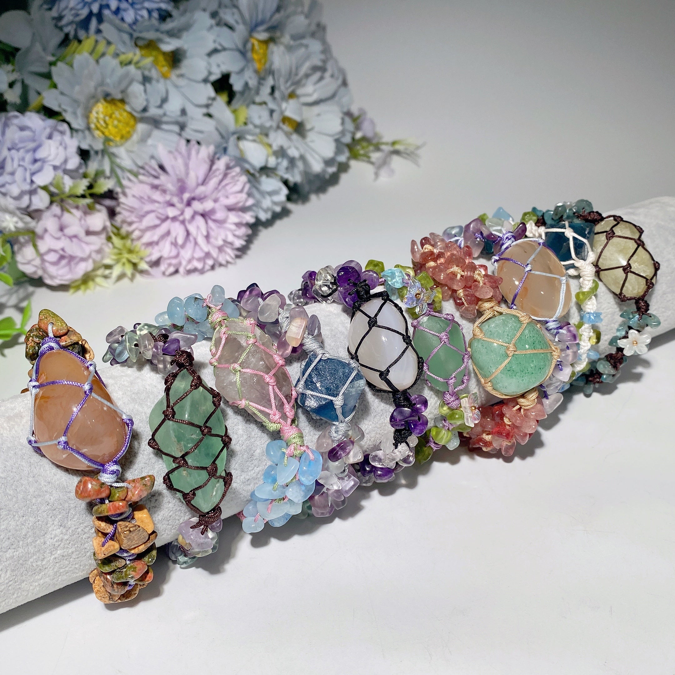 Adjustable Mixed Crystal Spiritual Bracelet 5-7cm Healing Energy