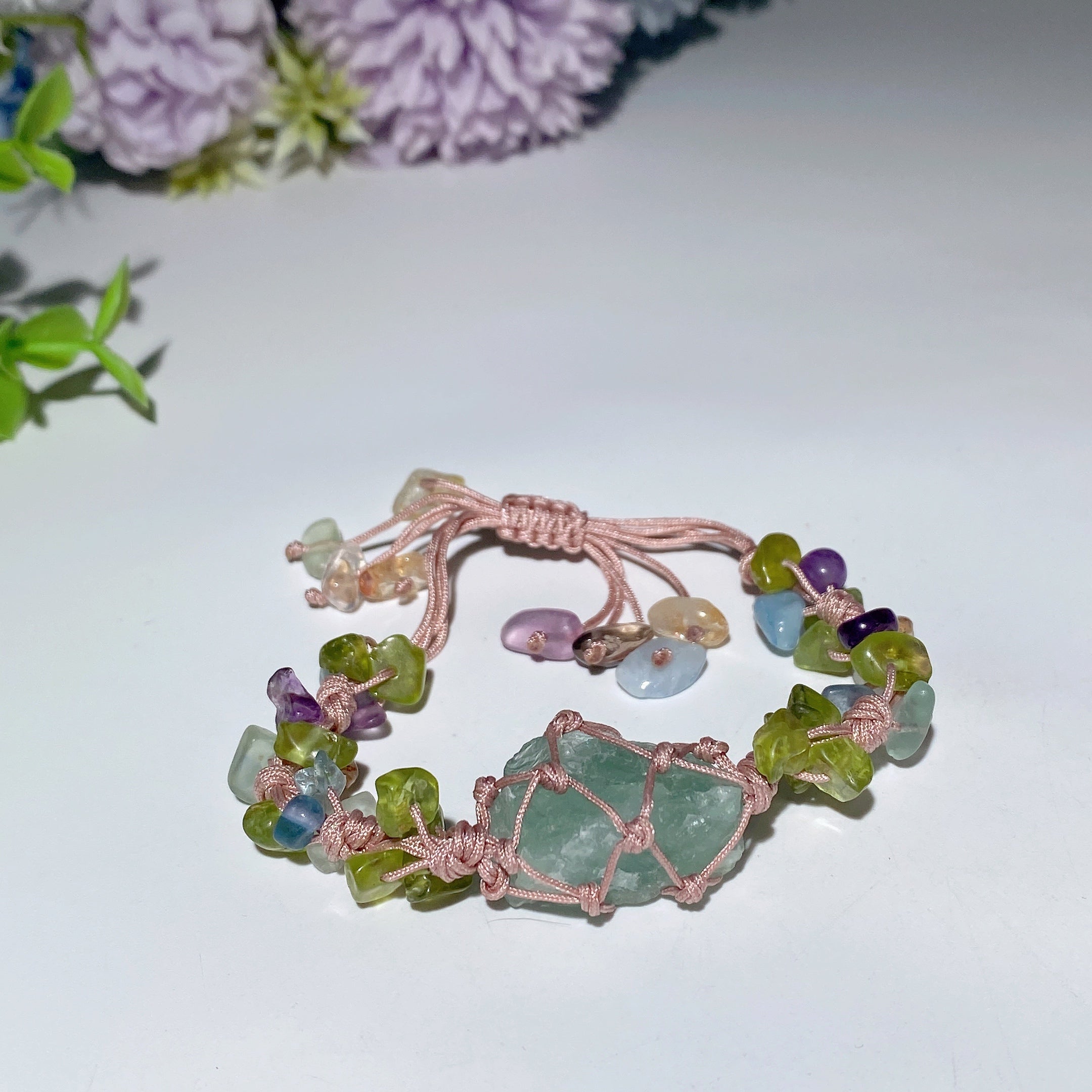 Adjustable Mixed Crystal Spiritual Bracelet 5-7cm Healing Energy