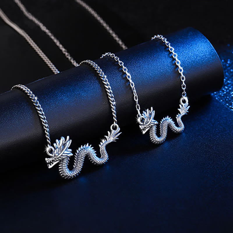 925 Sterling Silver Dragon Necklace | Protection & Strength