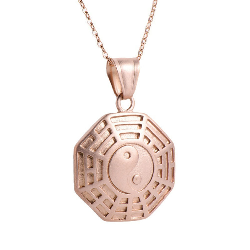 Yin Yang Titanium Steel Balance and Harmony Necklace