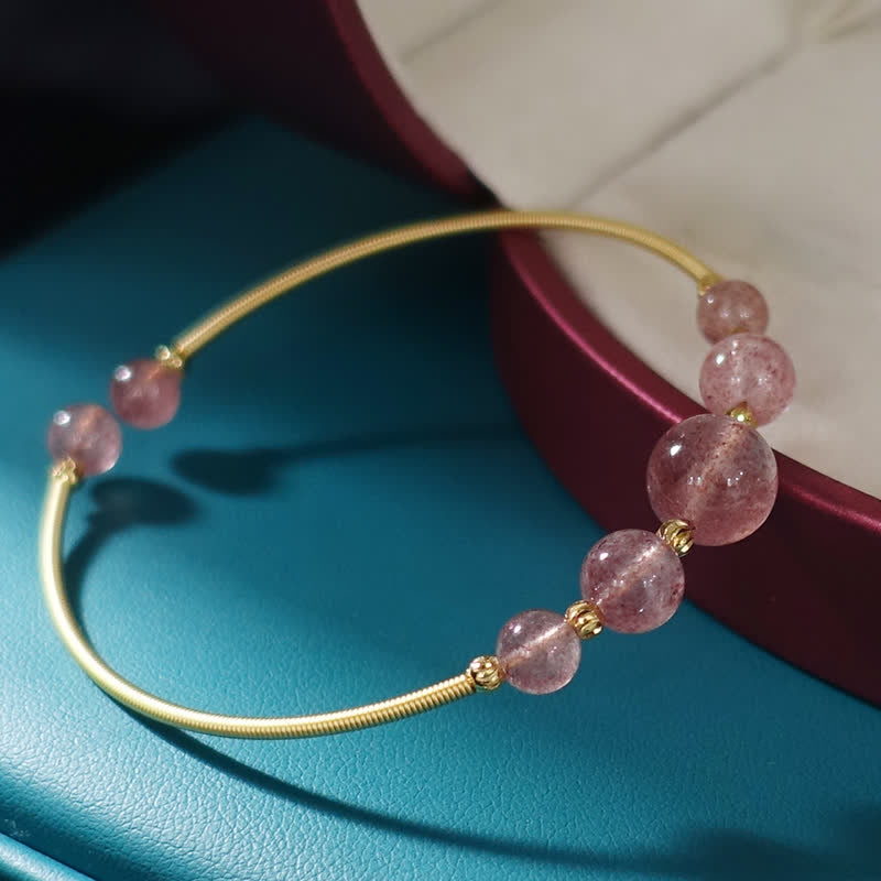 Strawberry Quartz Love Healing Bracelet | Premium Chain