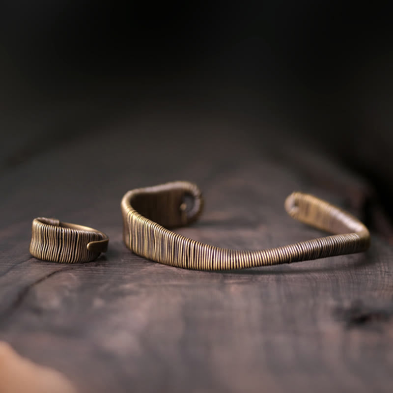Copper Adjustable Cuff Bracelet for Luck and Wealth | Spiritual Bracelets