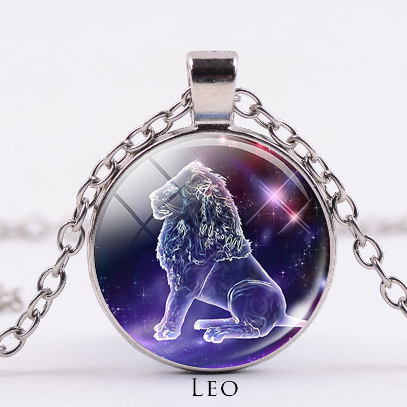 Titanium Steel Zodiac Necklace | 12 Constellations Protection