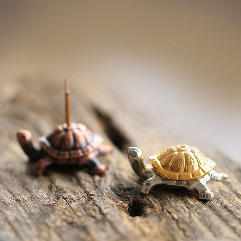 Räuchergefäß aus Legierung mit Schildkröte und Schnecke zur Meditation