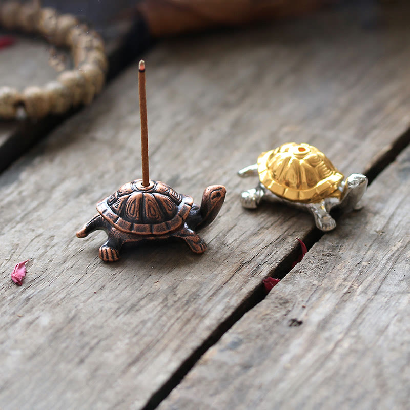 Räuchergefäß aus Legierung mit Schildkröte und Schnecke zur Meditation
