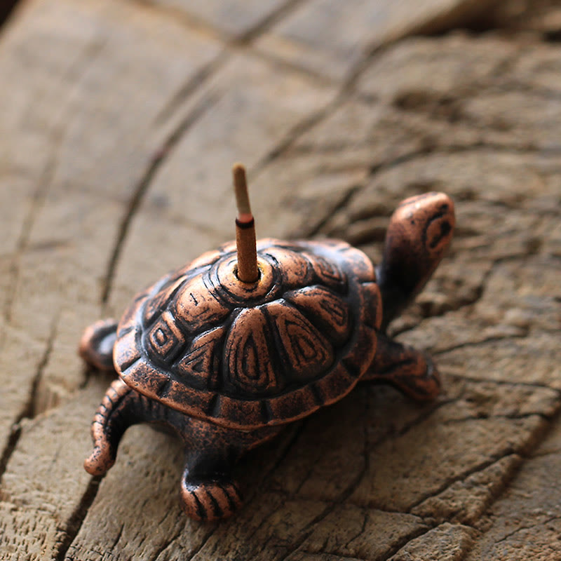 Räuchergefäß aus Legierung mit Schildkröte und Schnecke zur Meditation