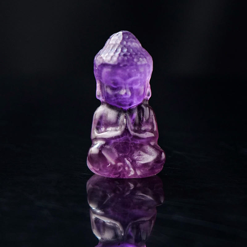 Amethyst Chakra Heilung Buddha Halskette Anhänger 1,4 cm x 2,6 cm