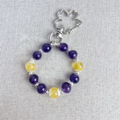Amethyst Citrin Schlüsselanhänger | Spiritueller Schmuck