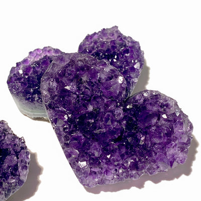 Amethyst-Cluster-Herzkristall, 1,5–2,6 Zoll, Heilsteine