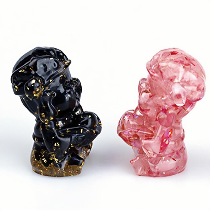 Amethyst, Gott des Reichtums, Kristallharz, Feng-Shui-Dekor, 5,6 cm