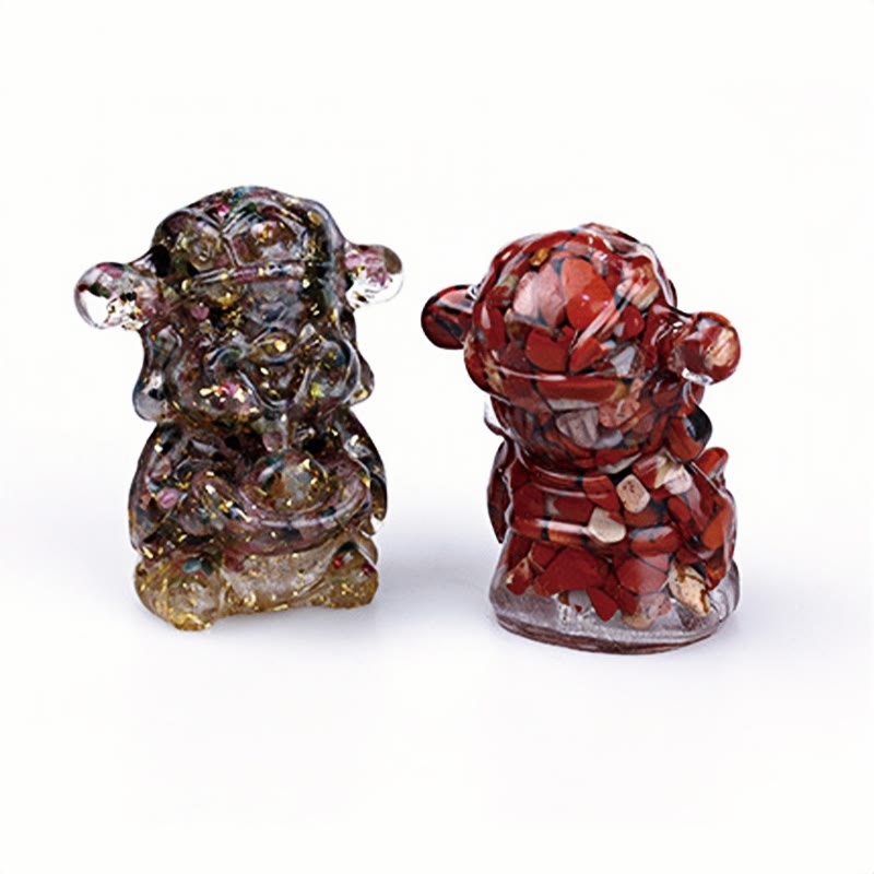 Amethyst, Gott des Reichtums, Kristallharz, Feng-Shui-Dekor, 5,6 cm