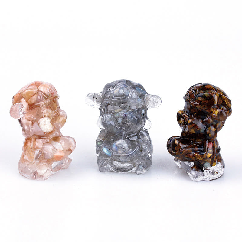 Amethyst, Gott des Reichtums, Kristallharz, Feng-Shui-Dekor, 5,6 cm