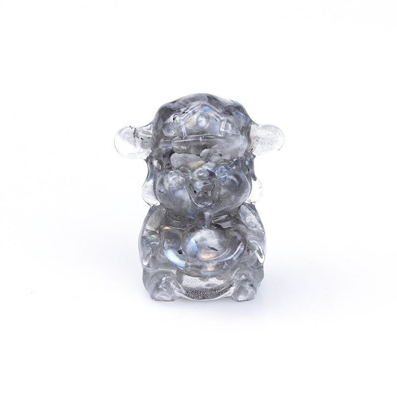 Amethyst, Gott des Reichtums, Kristallharz, Feng-Shui-Dekor, 5,6 cm