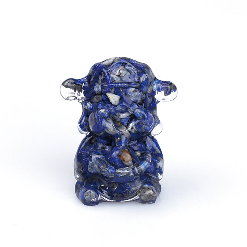 Amethyst, Gott des Reichtums, Kristallharz, Feng-Shui-Dekor, 5,6 cm