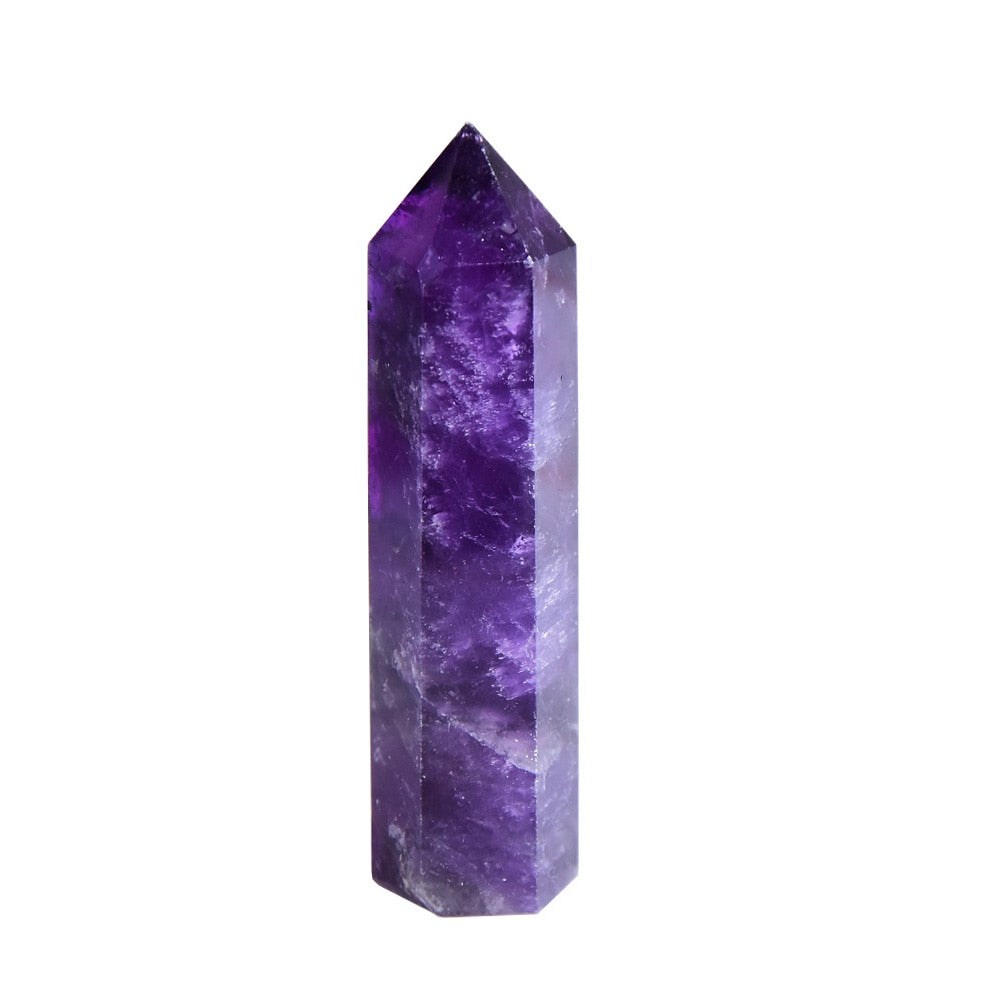 Amethyst-Heilkristallturm zur Energiefokussierung