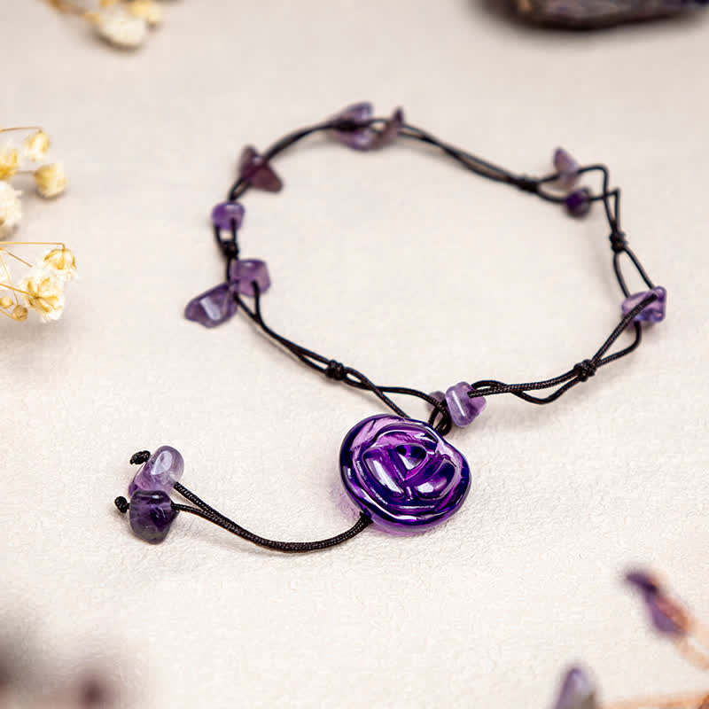 Amethyst-Schmuckpaket mit Armband, Fußkettchen und Halskette