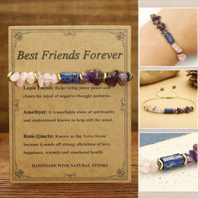 Amethyst Rosenquarz Lapislazuli Heilarmband
