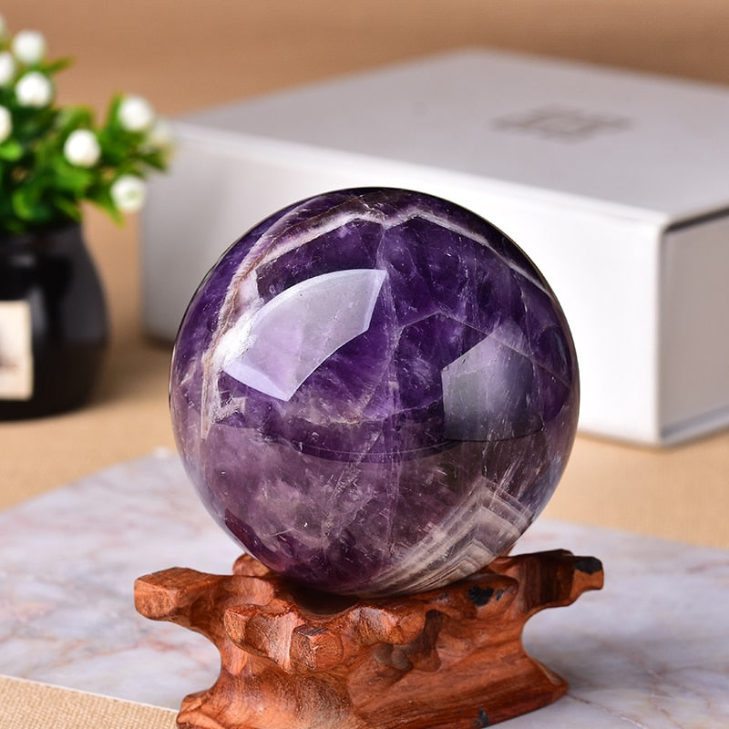 Amethystkugel zur Angstlinderung und Klarheit