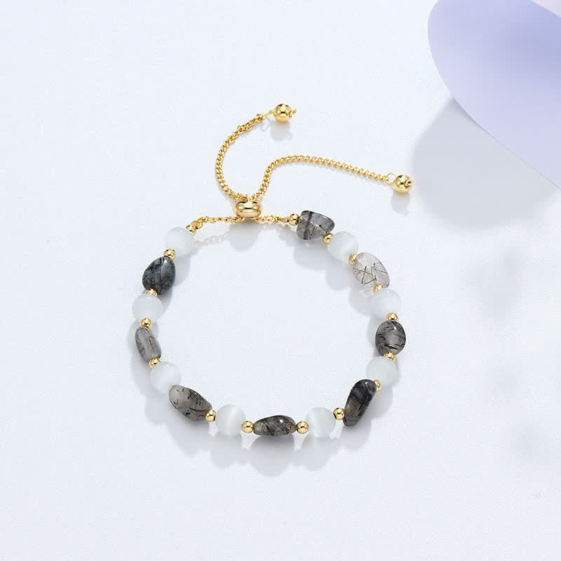 Amethyst-Armband mit spirituellem Bewusstsein, rosa Kristall und Quarz