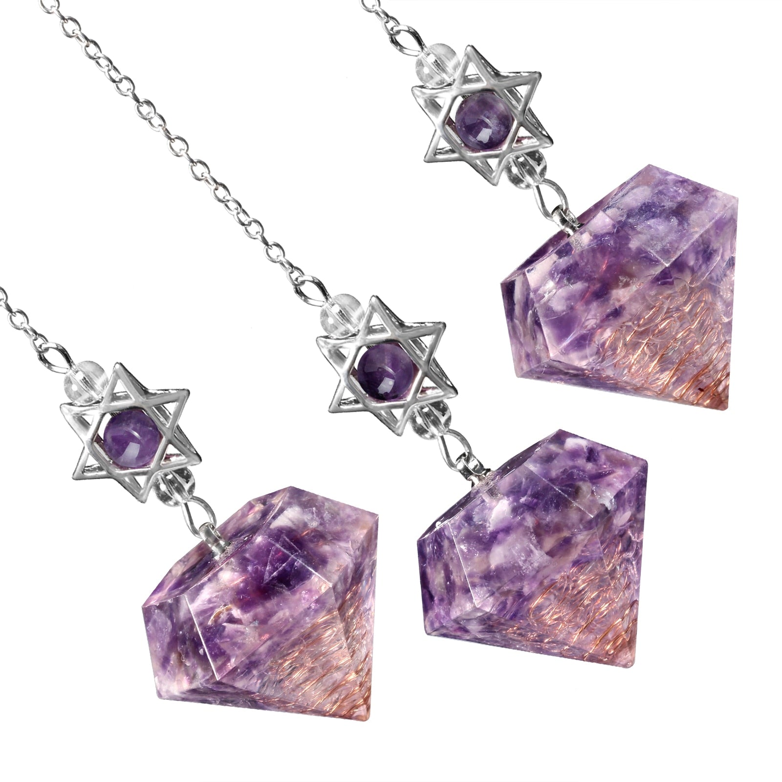 Amethyst Davidstern Kristall Pendel