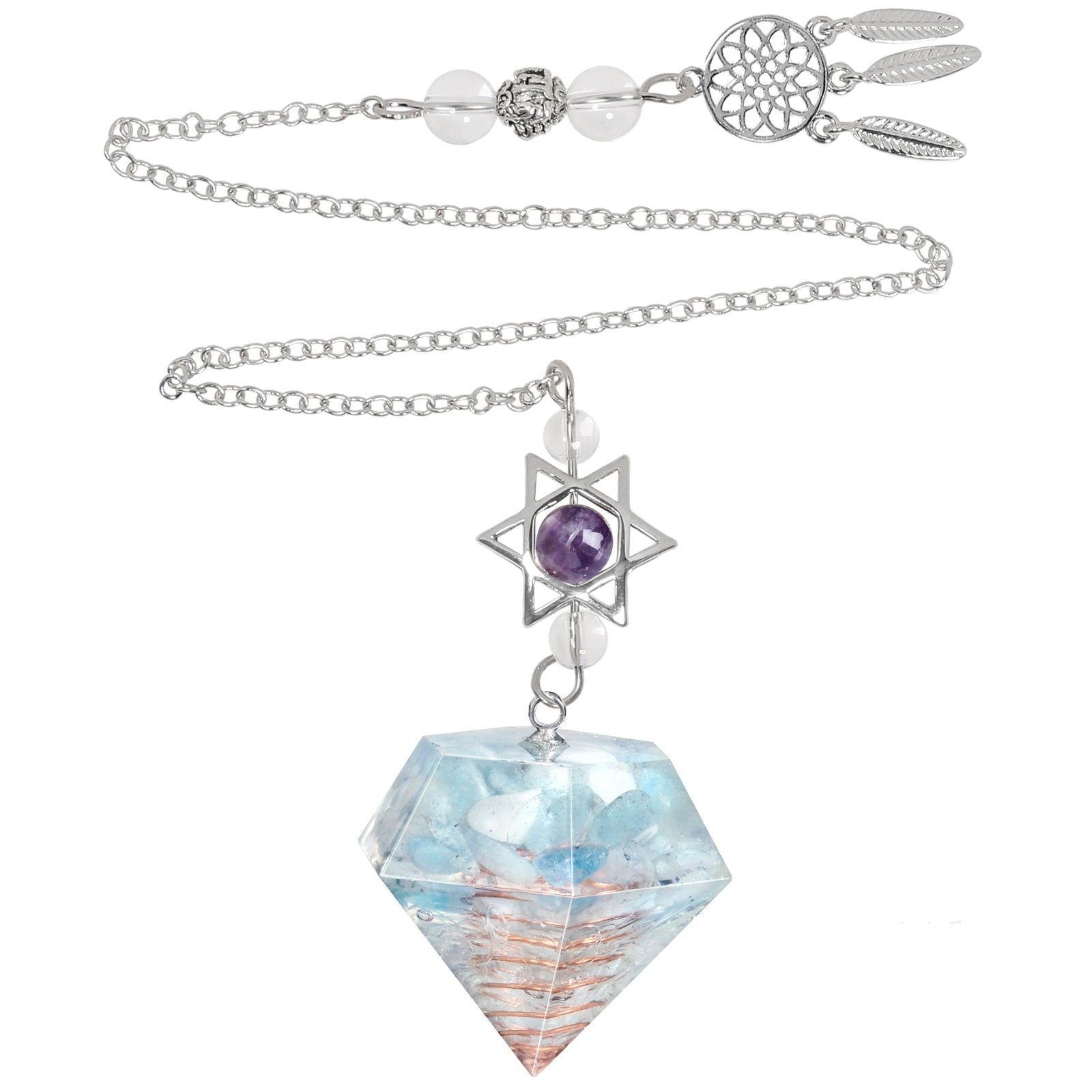 Amethyst Davidstern Kristall Pendel