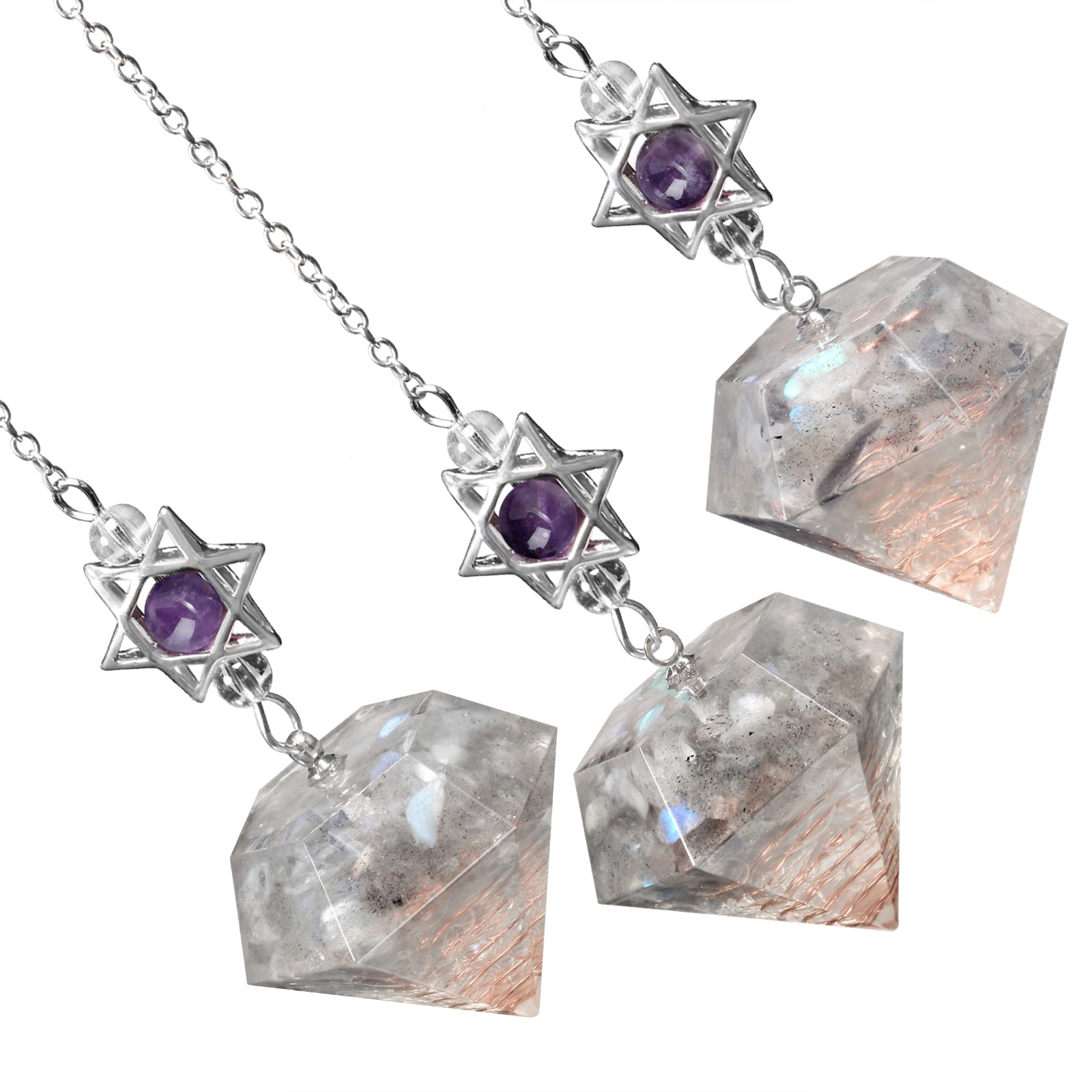 Amethyst Davidstern Kristall Pendel