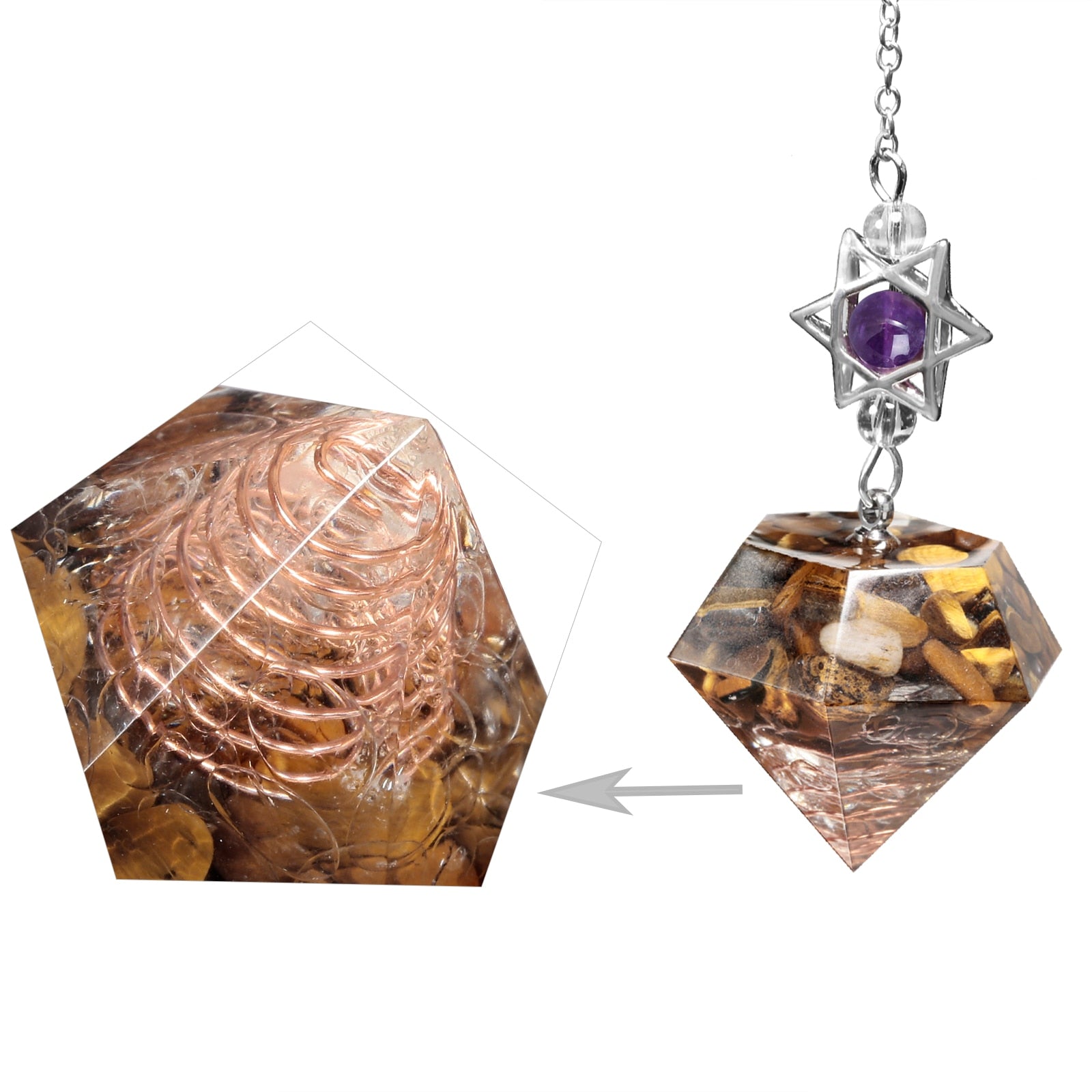 Amethyst Davidstern Kristall Pendel