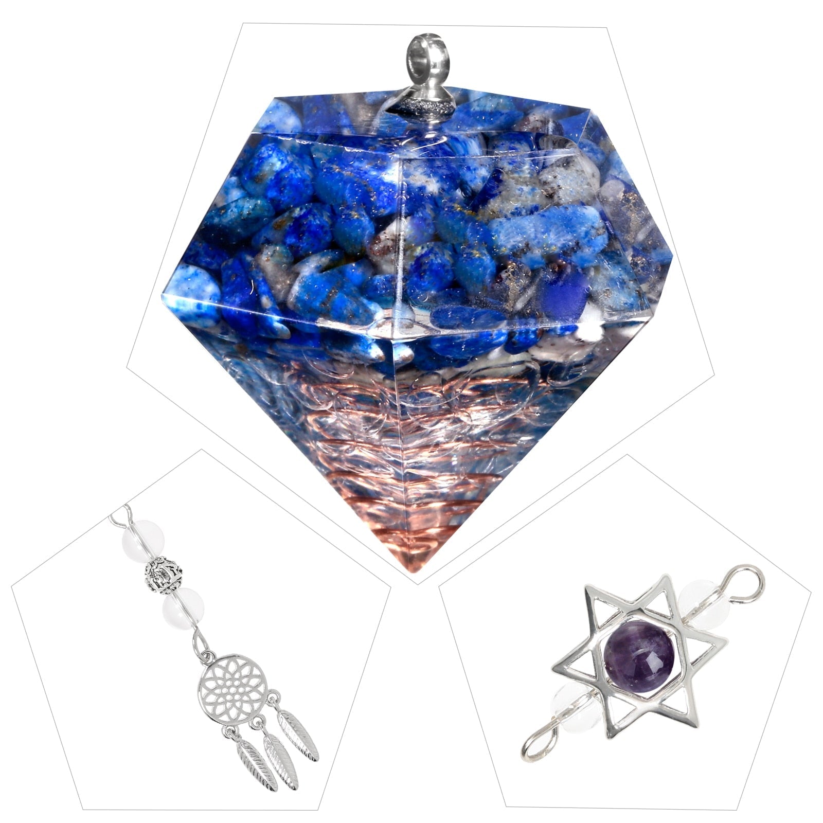 Amethyst Davidstern Kristall Pendel
