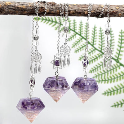 Amethyst Davidstern Kristall Pendel