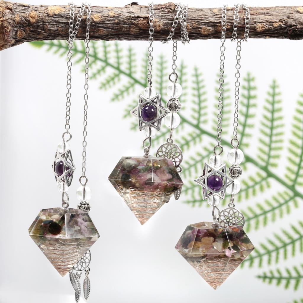 Amethyst Davidstern Kristall Pendel