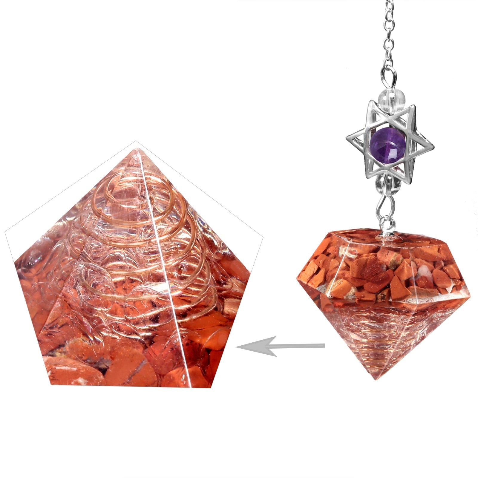 Amethyst Davidstern Kristall Pendel