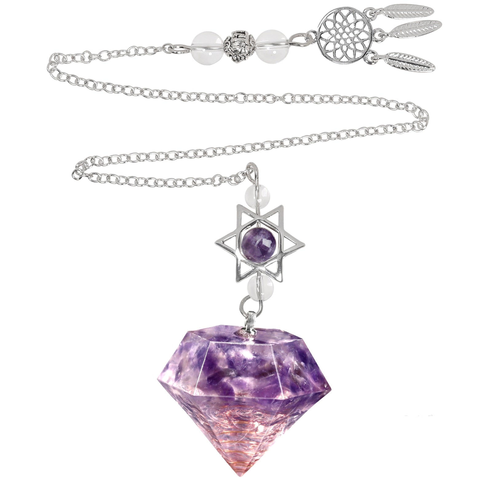 Amethyst Davidstern Kristall Pendel