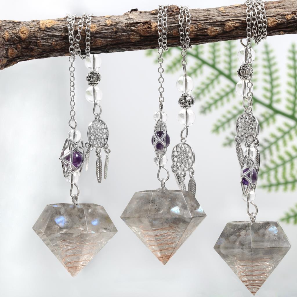 Amethyst Davidstern Kristall Pendel