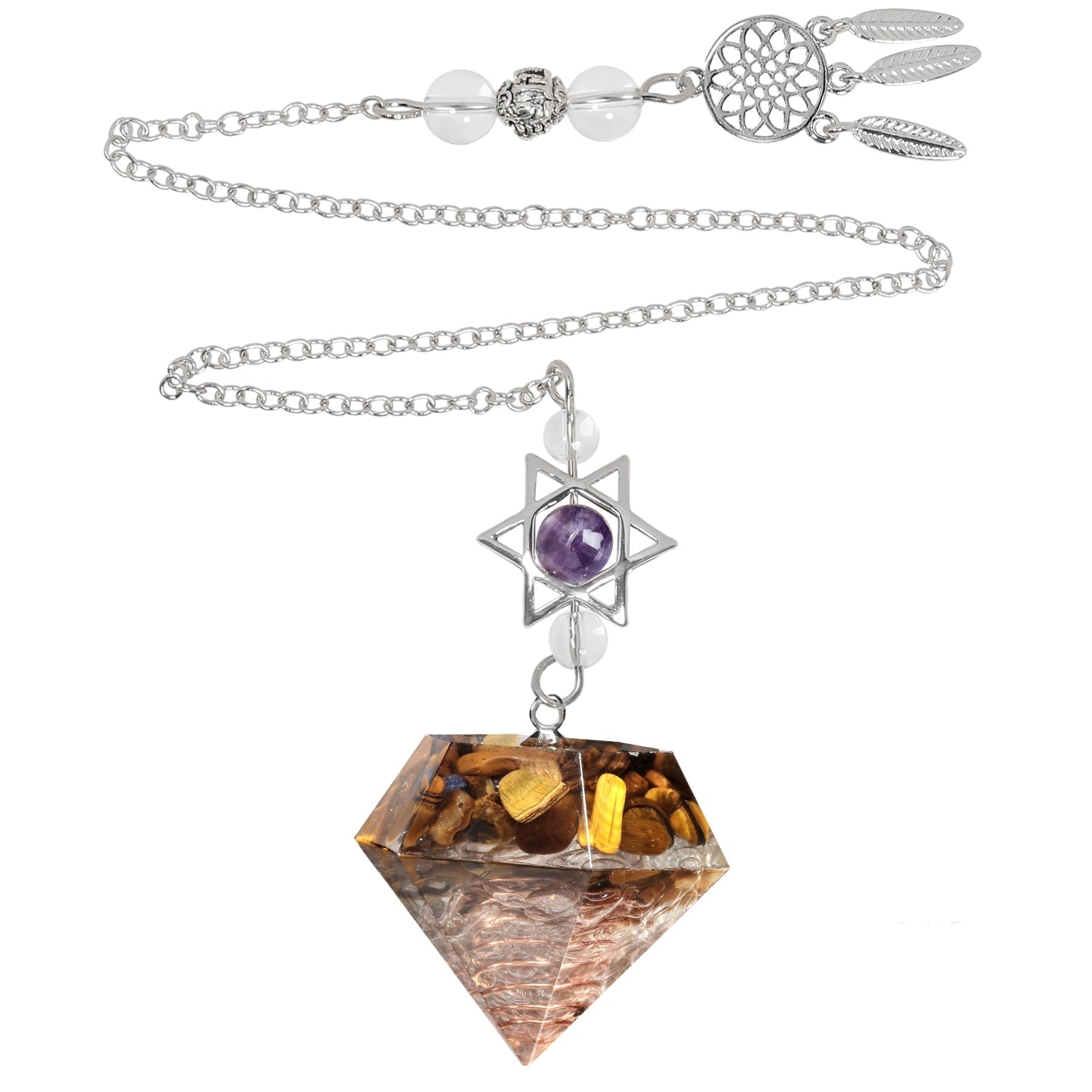 Amethyst Davidstern Kristall Pendel