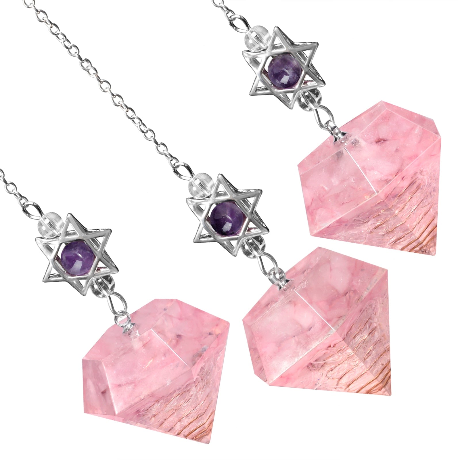 Amethyst Davidstern Kristall Pendel