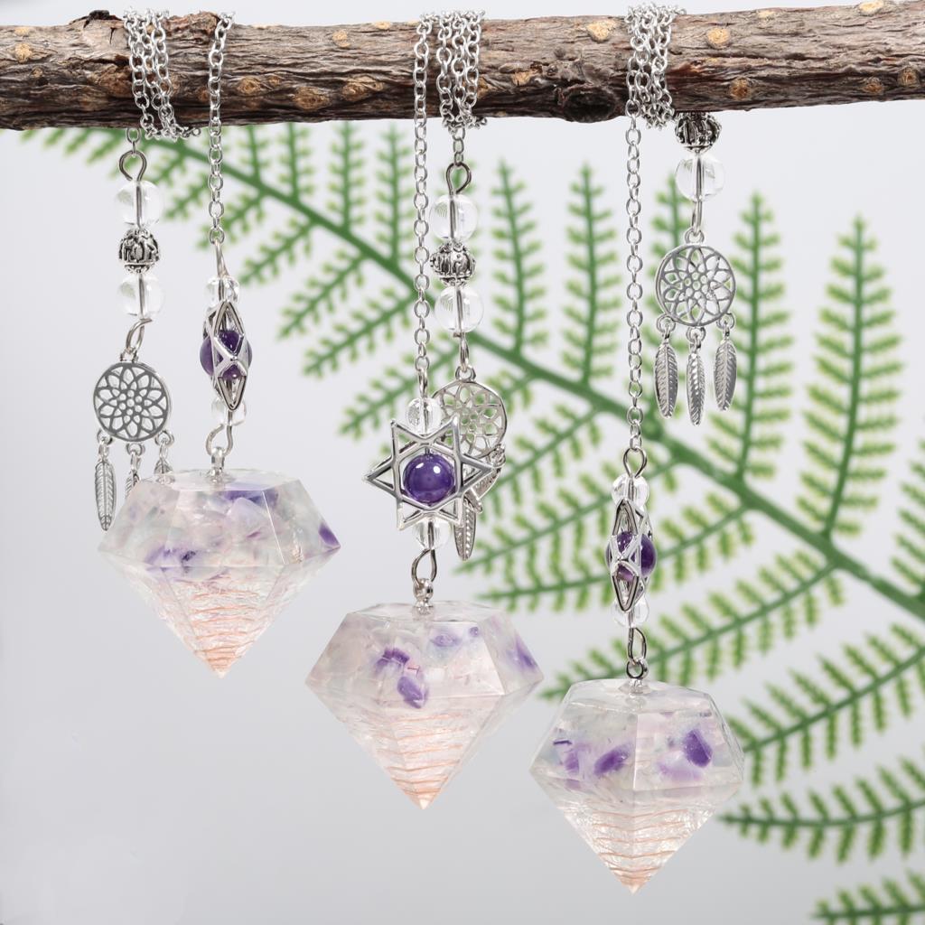 Amethyst Davidstern Kristall Pendel