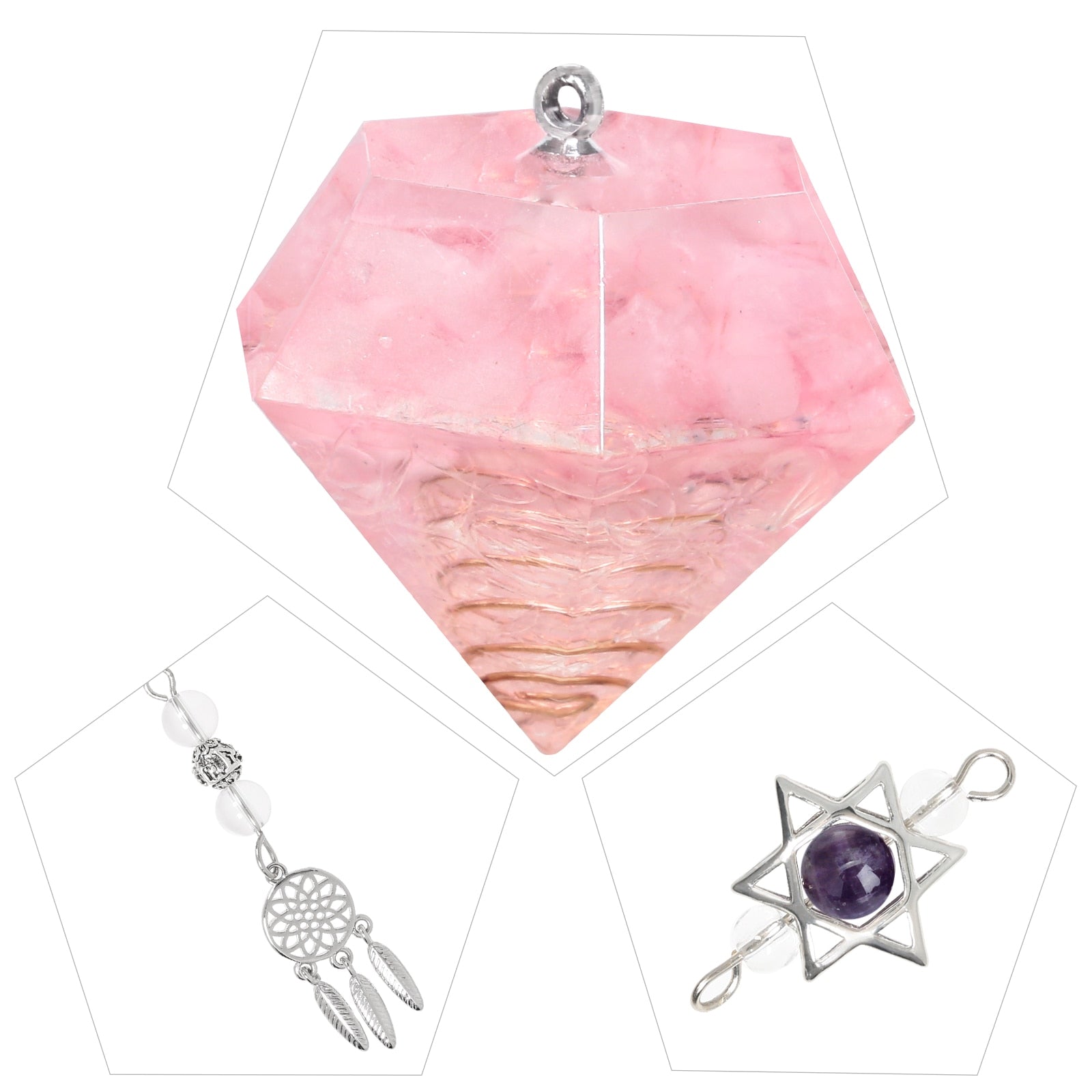 Amethyst Davidstern Kristall Pendel