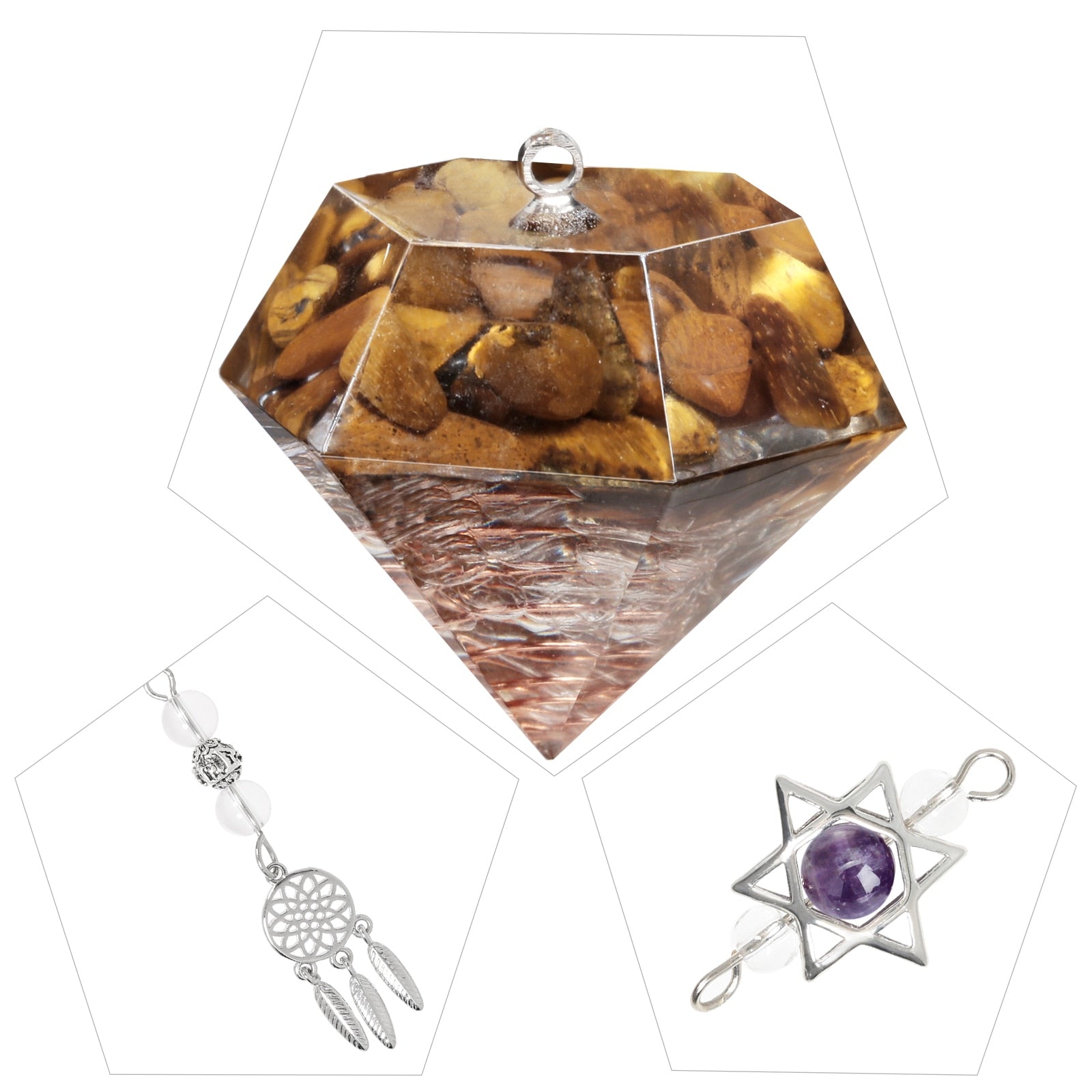 Amethyst Davidstern Kristall Pendel