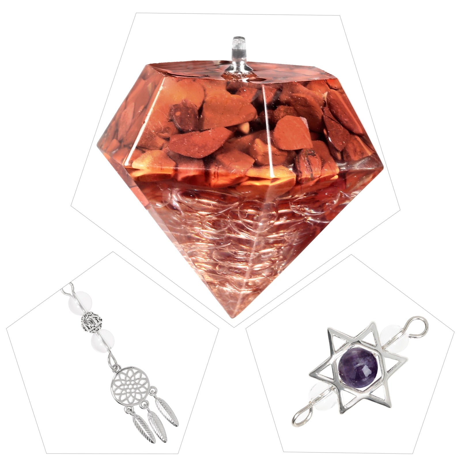 Amethyst Davidstern Kristall Pendel