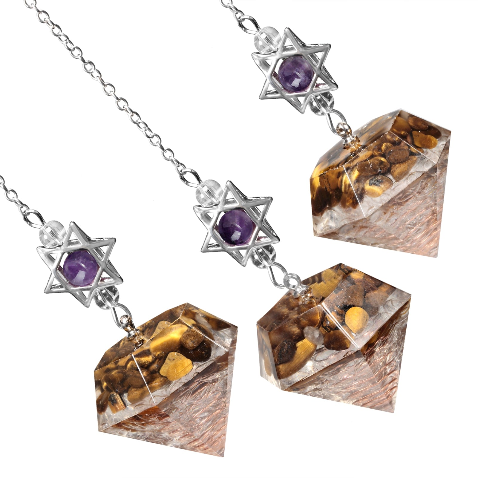Amethyst Davidstern Kristall Pendel