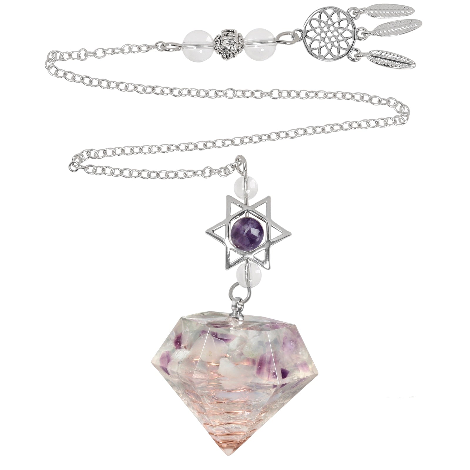 Amethyst Davidstern Kristall Pendel