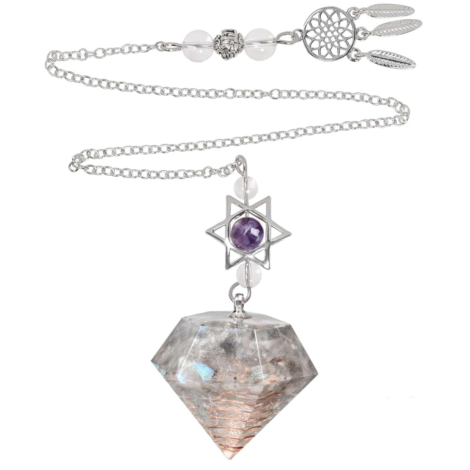 Amethyst Davidstern Kristall Pendel