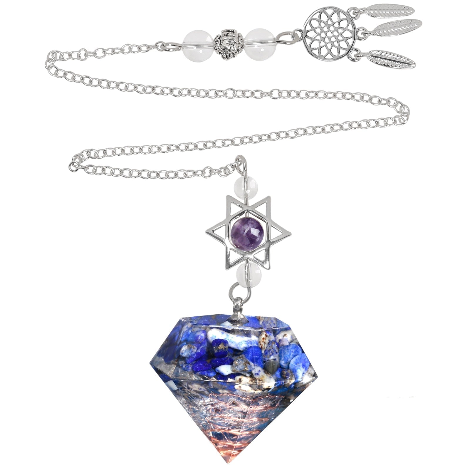 Amethyst Davidstern Kristall Pendel